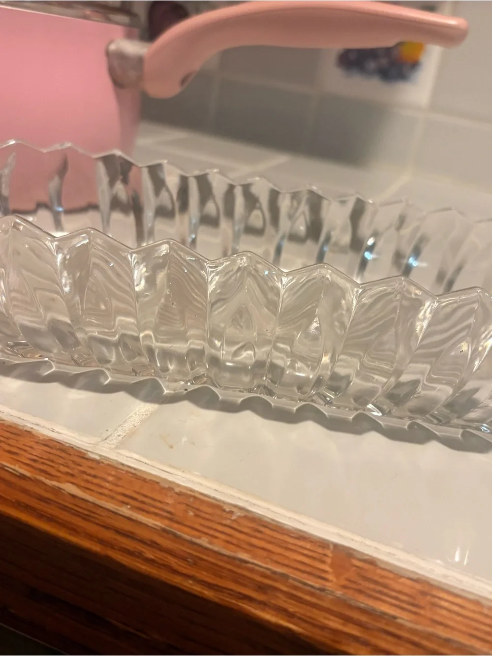 Vintage clear glass